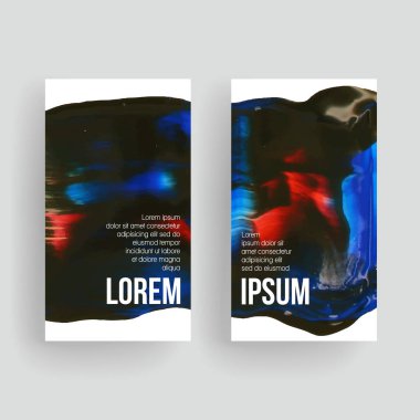 Fırça darbesi arka planına sahip vektör kartvizit şablonları.