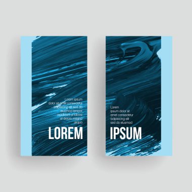 Fırça darbesi arka planına sahip vektör kartvizit şablonları.