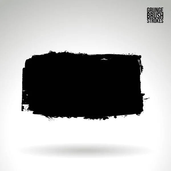 Μαύρη Πινελιά Και Υφή Grunge Διάνυσμα Αφηρημένο Χέρι Ζωγραφισμένο Στοιχείο — Διανυσματικό Αρχείο
