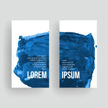 Fırça darbesi arka planına sahip vektör kartvizit şablonları.