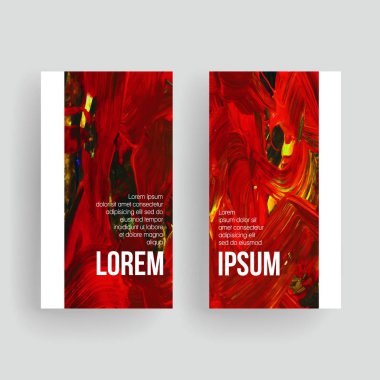 Fırça darbesi arka planına sahip vektör kartvizit şablonları.