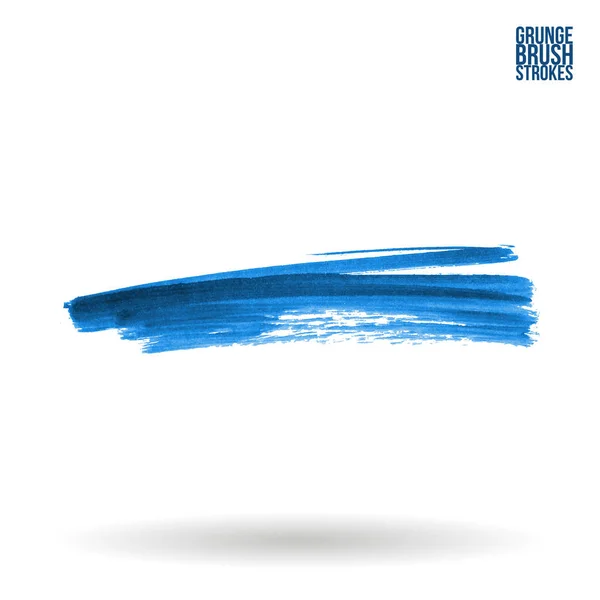 Pinceladas Azules Aisladas Sobre Fondo Blanco — Archivo Imágenes Vectoriales