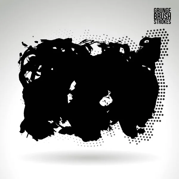 Coups Pinceau Abstraits Isolés Sur Fond Blanc — Image vectorielle