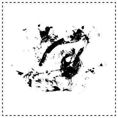 Beyaz arka plan üzerinde izole soyut fırça darbeleri