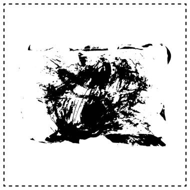 Beyaz arka plan üzerinde izole soyut fırça darbeleri