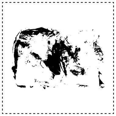 Beyaz arka plan üzerinde izole soyut fırça darbeleri