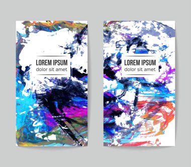 Beyaz arka plan üzerinde izole soyut fırça darbeleri