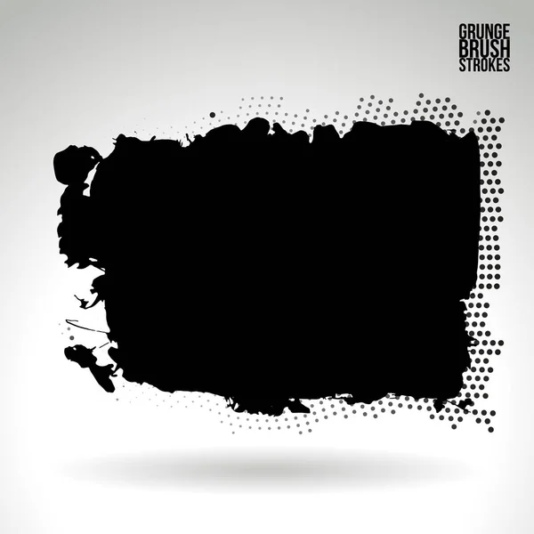 Abstract Brush Strokes Isolated White Background — Stock Vector