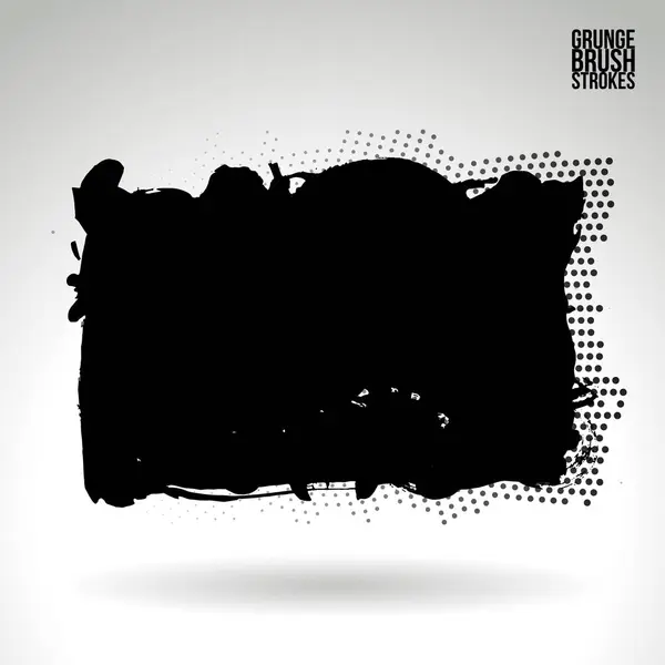 Abstract Brush Strokes Isolated White Background — Stock Vector