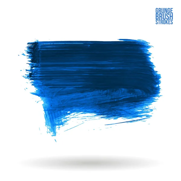 Αφηρημένες Πινελιές Μπλε Πινέλου Απομονωμένες Λευκό Φόντο — Διανυσματικό Αρχείο
