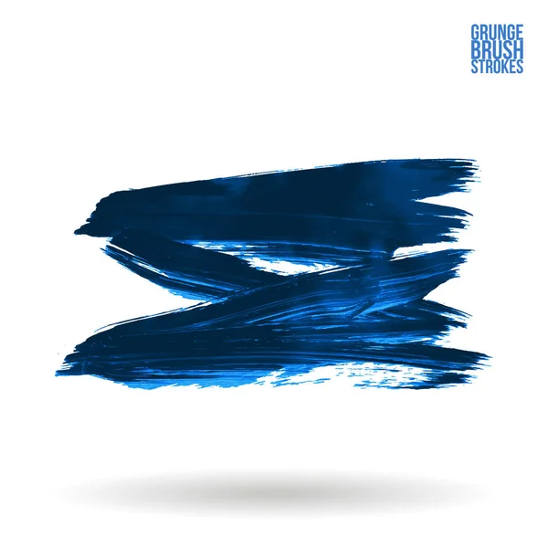 Pinceladas Azules Abstractas Aisladas Sobre Fondo Blanco — Vector de stock