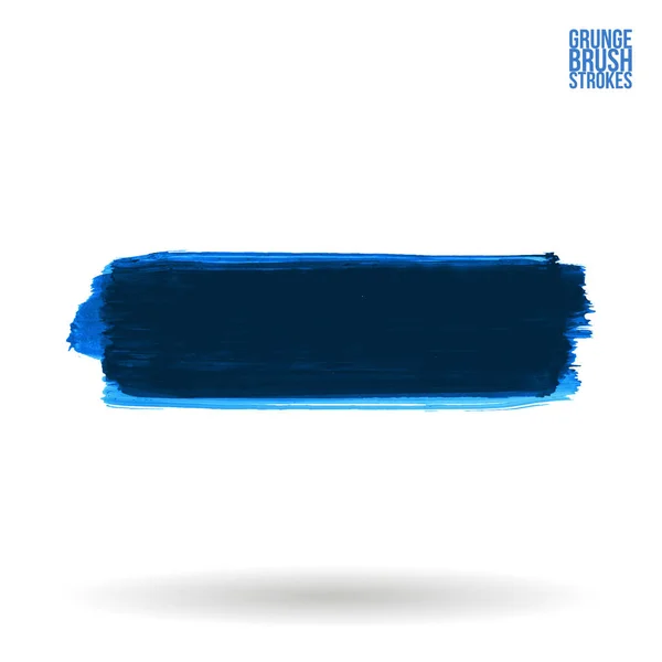 Абстрактні Сині Мазки Пензля Ізольовані Білому Тлі — стоковий вектор