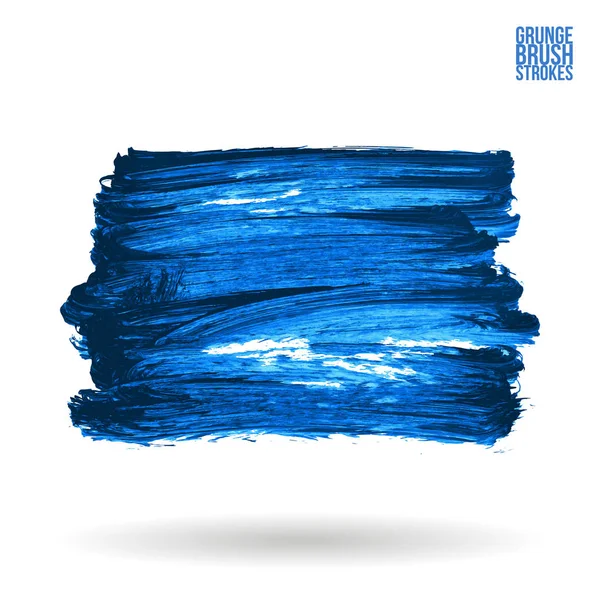 Абстрактные Синие Мазки Кистью Белом Фоне — стоковый вектор