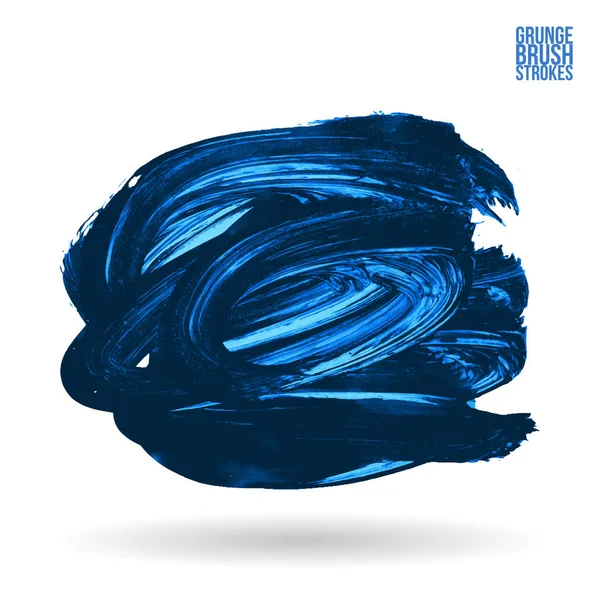 Абстрактные Синие Мазки Кистью Белом Фоне — стоковый вектор