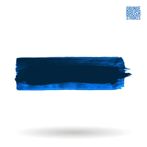 Abstrakte Blaue Pinselstriche Isoliert Auf Weißem Hintergrund — Stockvektor