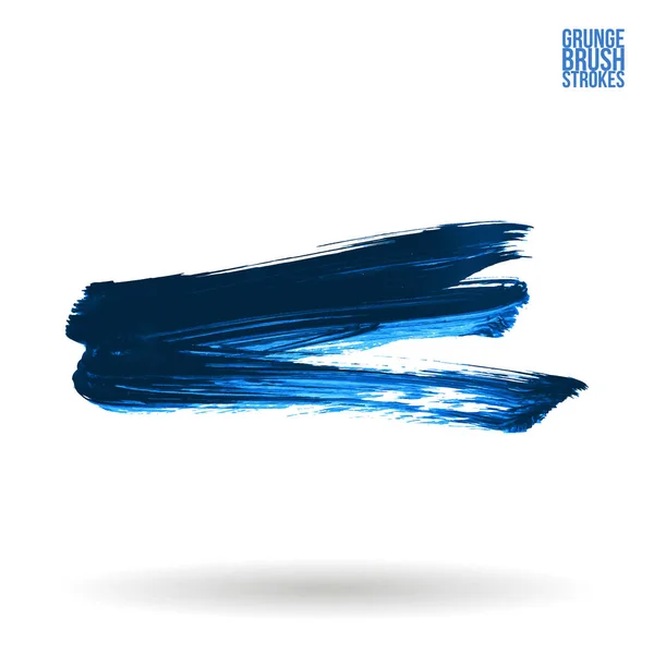 Pinceladas Azules Abstractas Aisladas Sobre Fondo Blanco — Vector de stock