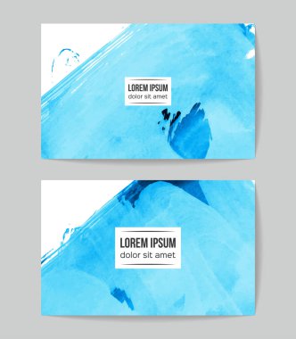 soyut grunge fırça darbeleri ile kartlar şablonu, vektör illüstrasyon   