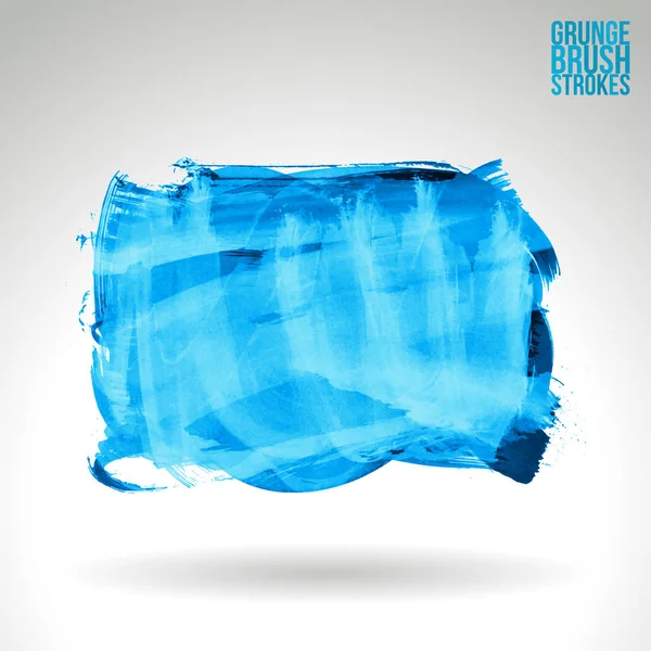 Pinceladas Azules Abstractas Aisladas Sobre Fondo Blanco — Vector de stock