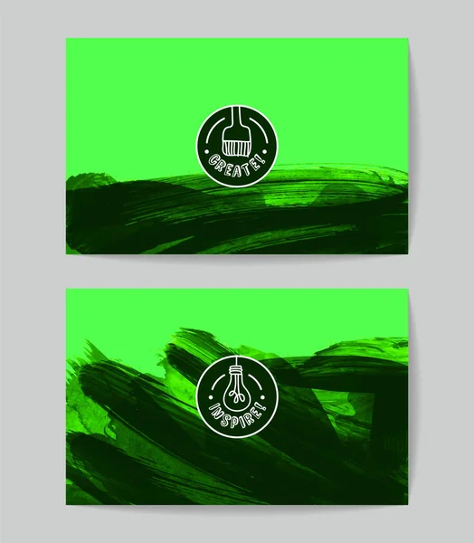 Coups Pinceau Abstraits Fond Cartes — Image vectorielle