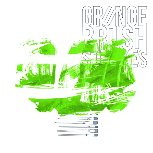 Grunge Brush Strokes Vector Illustration — Stock Vector