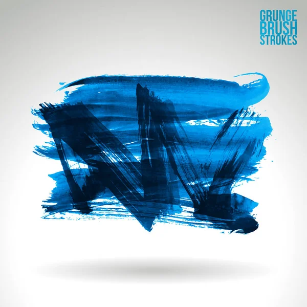 Abstract Black Blue Grunge Brush Strokes Vector Background — Stock Vector