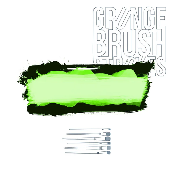 Abstract Grunge Brush Strokes Vector Background — Stock Vector