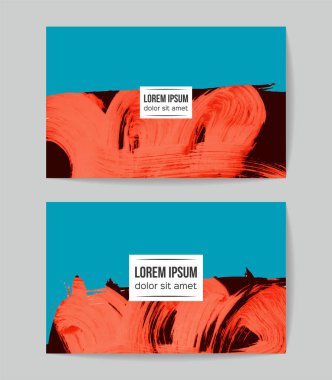 Soyut fırça darbeleri, kart arka planı