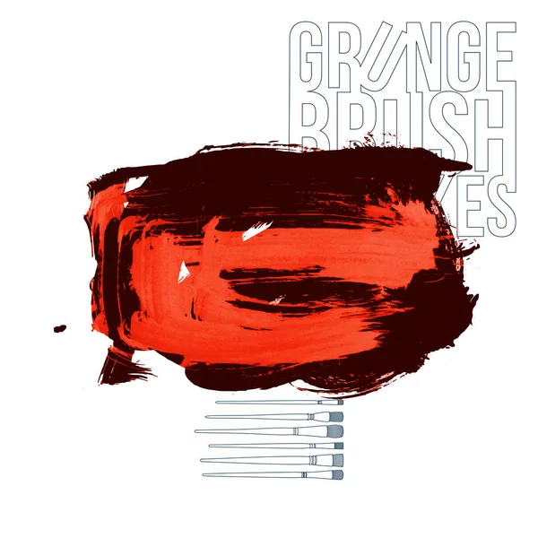 Brun Rouge Abstraits Coups Pinceau Fond Vectoriel — Image vectorielle