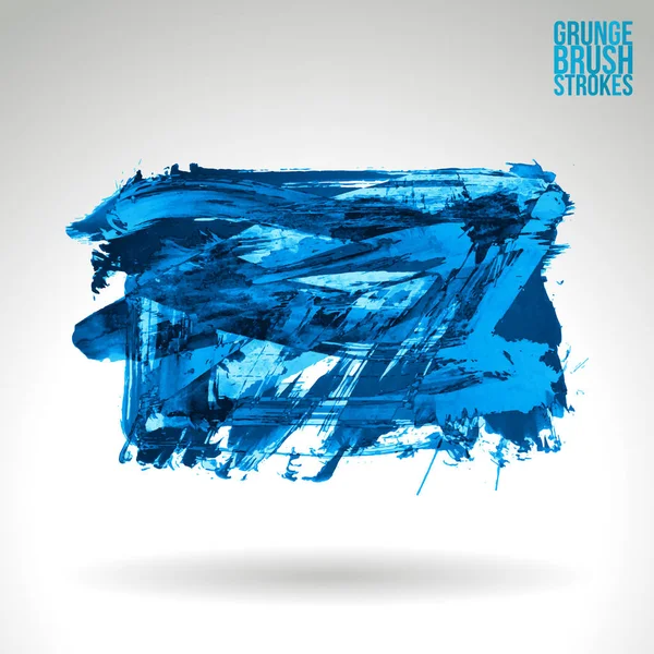 Abstract Blue Grunge Brush Strokes Vector Background — Stock Vector