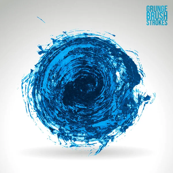 Blaue Abstrakte Farbe Runder Punkt Auf Weißem Hintergrund Vektorkunst — Stockvektor