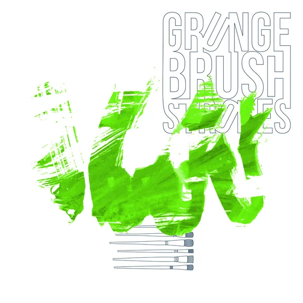 Grunge Brush Strokes Vector Illustration — Stock Vector