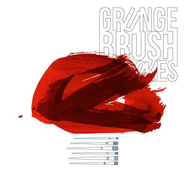 Abstract Red Grunge Brush Strokes Vector Background — Stock Vector