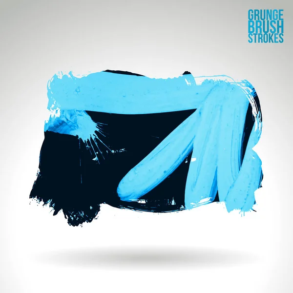 Abstrato Azul Pinceladas Grunge Fundo —  Vetores de Stock