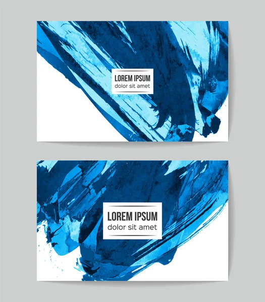 Cards Template Abstract Grunge Brush Strokes Vector Illustration — Stock Vector