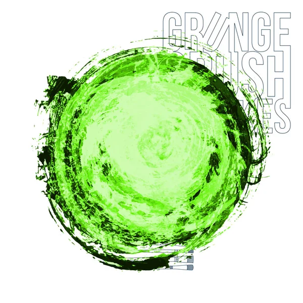 Абстрактні Зелені Мазки Пензля Велика Точка Векторні Ілюстрації — стоковий вектор
