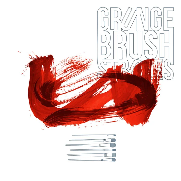 Grunge Brush Strokes Vector Illustration — Stock Vector