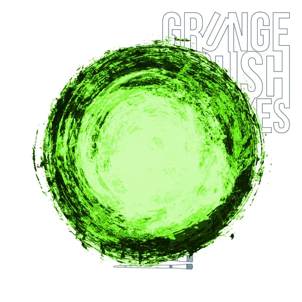 Абстрактні Зелені Мазки Пензля Велика Точка Векторні Ілюстрації — стоковий вектор
