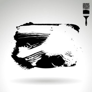 Soyut grunge fırça vuruşları, vektör arka plan