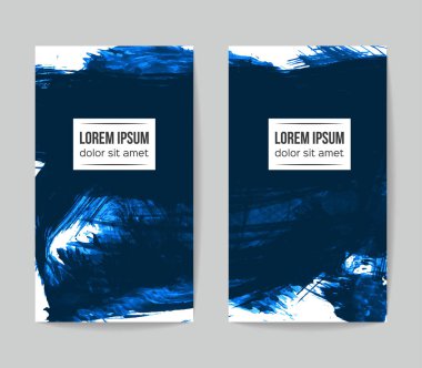 Soyut grunge fırça darbeleri afişler, vektör arka plan