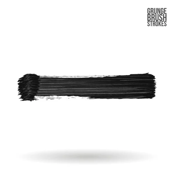Grunge Brush Strokes Black Paint Vector Illustration — Stock Vector