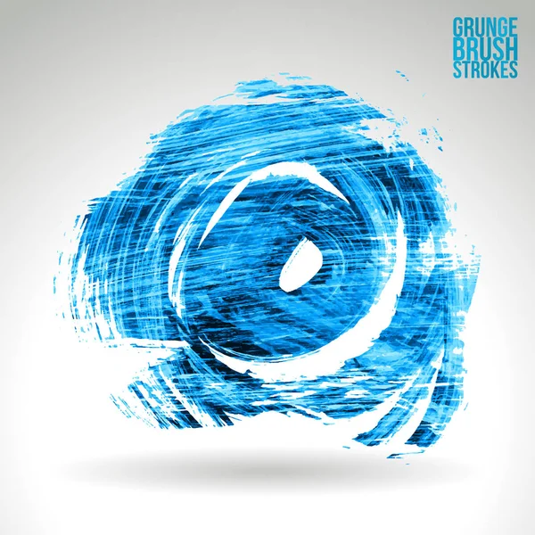 Abstract Blue Grunge Brush Strokes Vector Background — Stock Vector