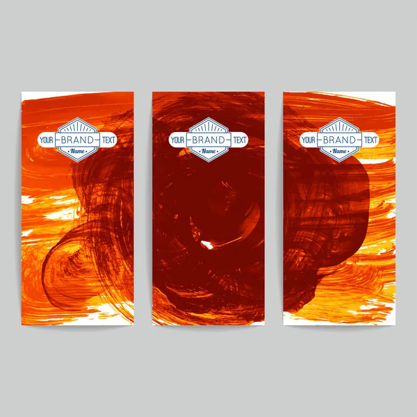 Αφηρημένες Πινελιές Πορτοκαλί Βραντζ Διανυσματικό Φόντο — Διανυσματικό Αρχείο