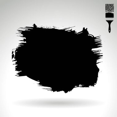 Soyut grunge fırça vuruşları, vektör arka plan