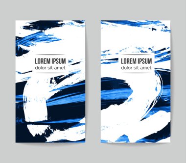 Soyut grunge fırça vuruşları, vektör arka plan