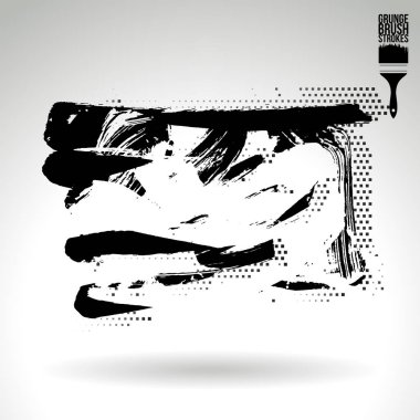 Soyut grunge fırça vuruşları, vektör arka plan