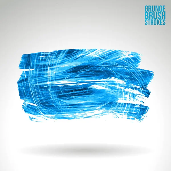 Abstract Blue Grunge Brush Strokes Vector Background — Stock Vector