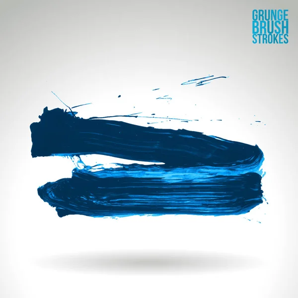 Abstract Blue Grunge Brush Strokes Vector Background — Stock Vector