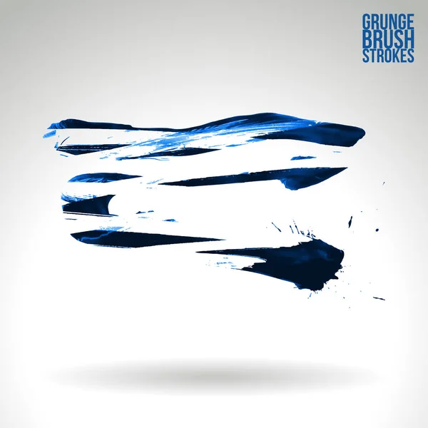 Abstract Blue Grunge Brush Strokes Vector Background — Stock Vector