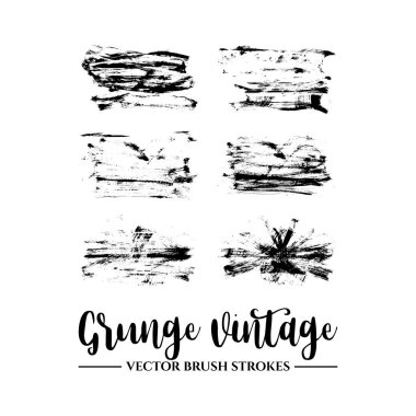 Soyut grunge fırça vuruşları, vektör arka plan