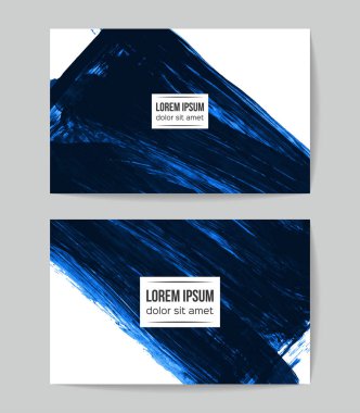 Soyut Mavi grunge fırça vuruşları, vektör arka plan